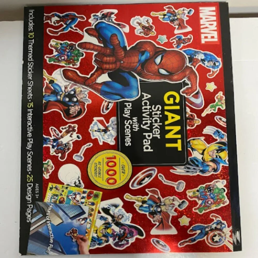 Marvel Giant Sticker Activity Pad with Over 1000 Reusable Stickers